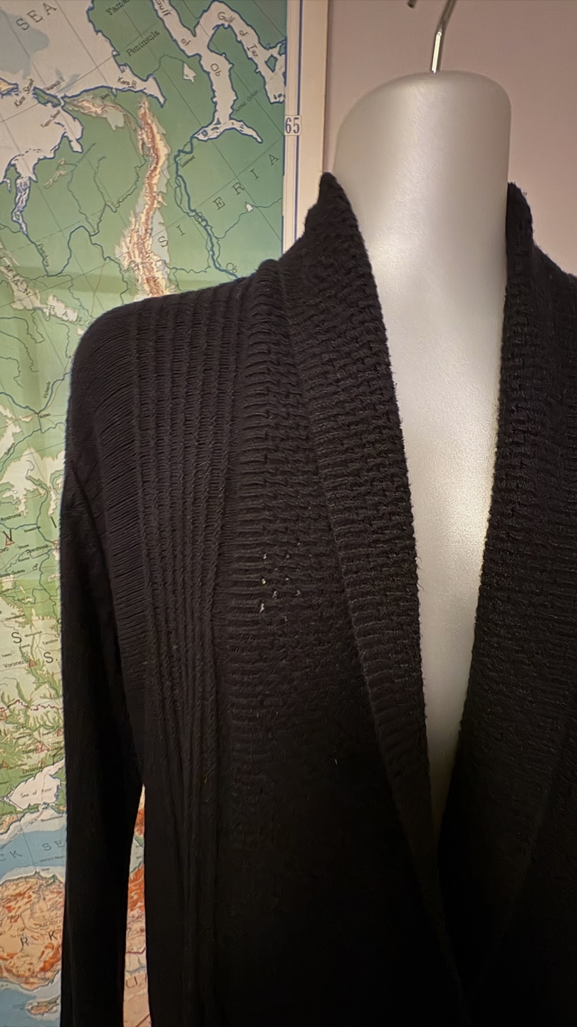Knitted Black Cardigan - M - photo 4