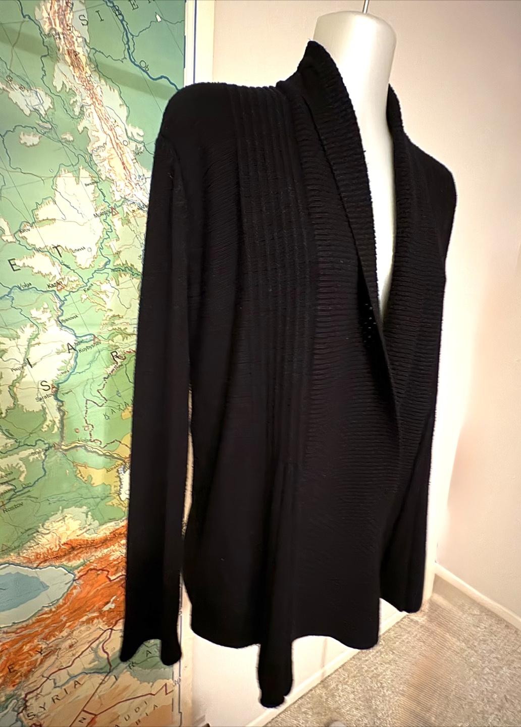 Knitted Black Cardigan - M - photo 2