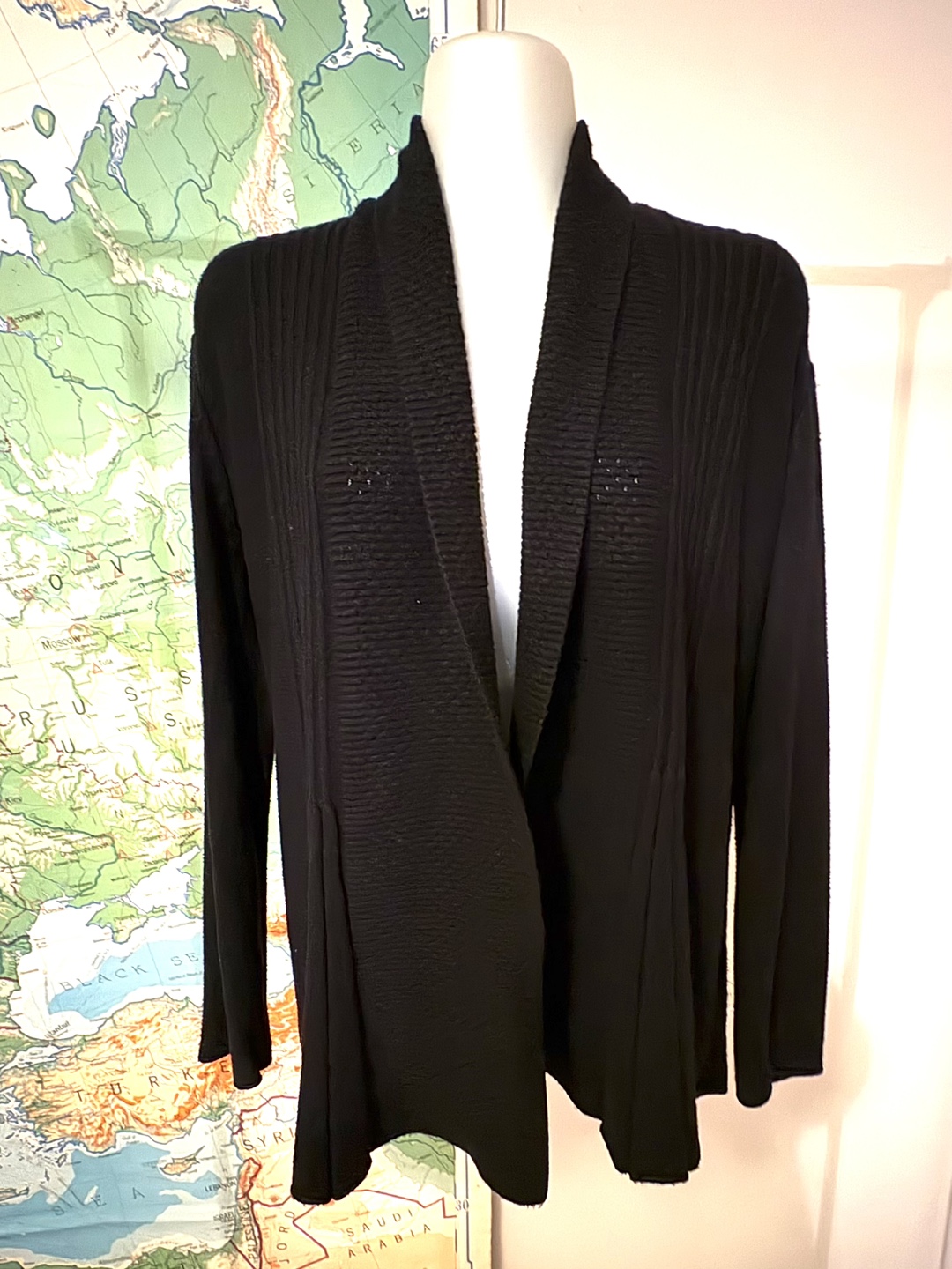 Knitted Black Cardigan - M - photo 3