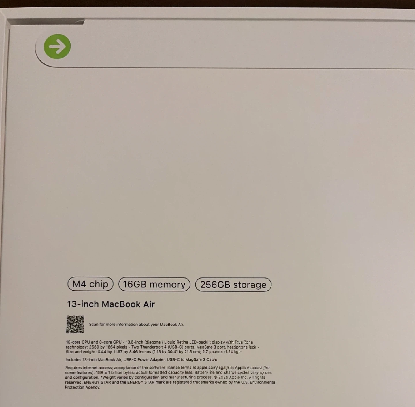 Sealed 13-inch MacBook Air M4 Chip 16GB RAM 256GB