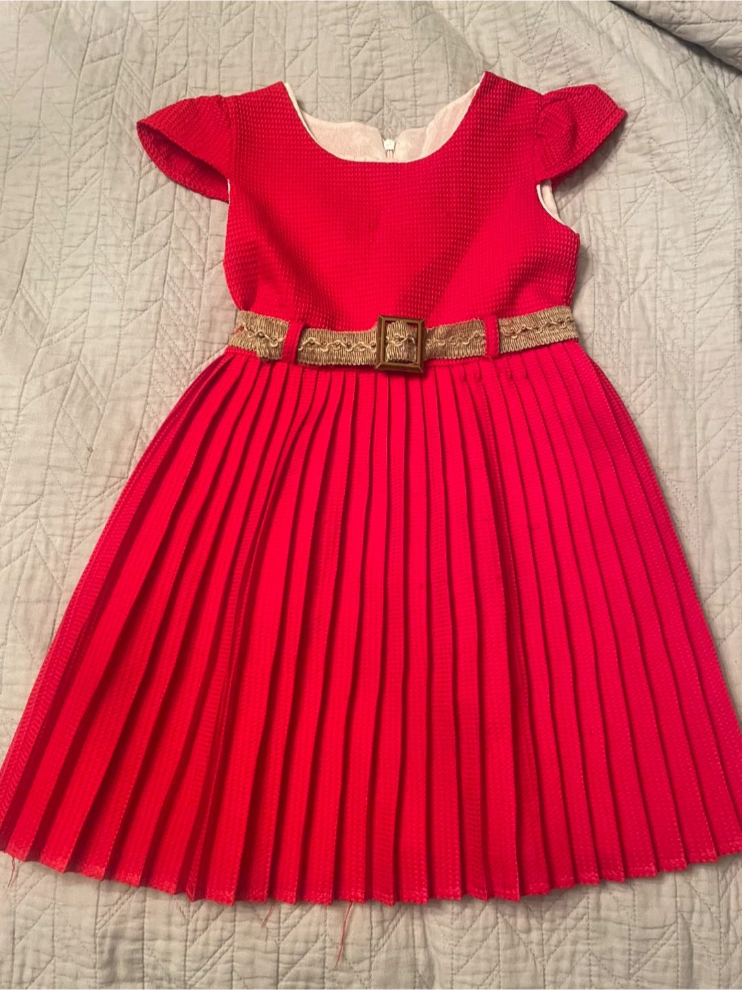 Red Dress with Belt size 3 yrs