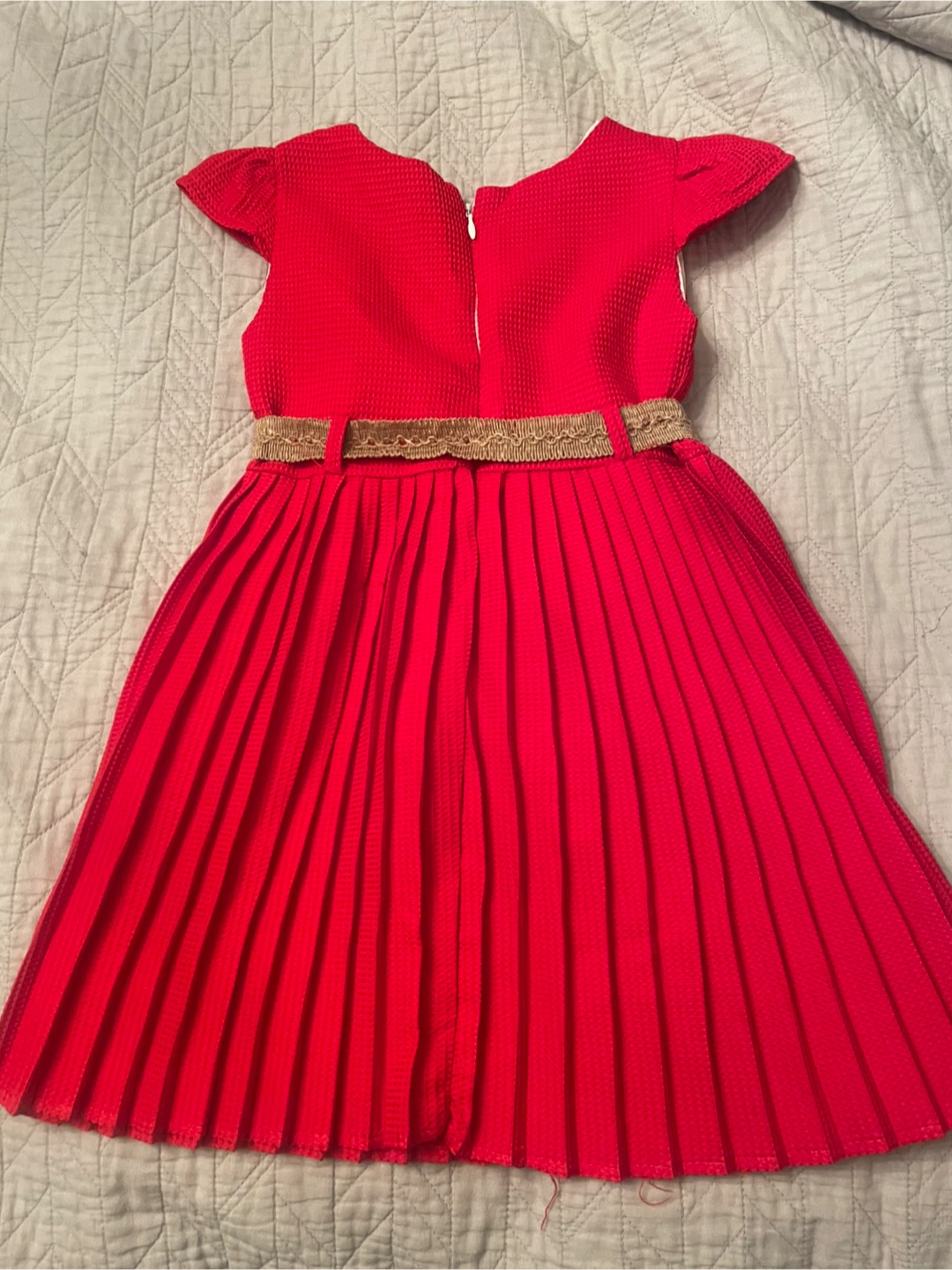 Red Dress with Belt size 3 yrs - photo 2
