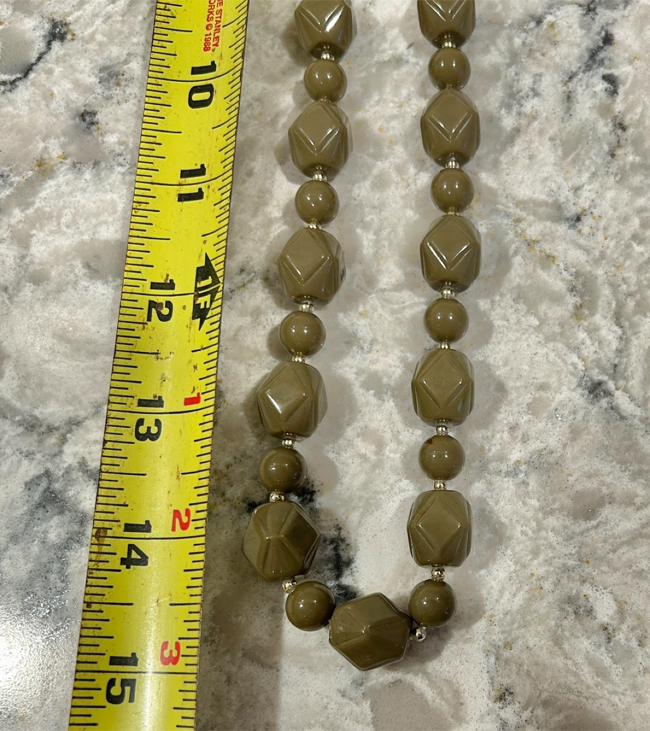 Olive Green Beaded Necklace - photo 4
