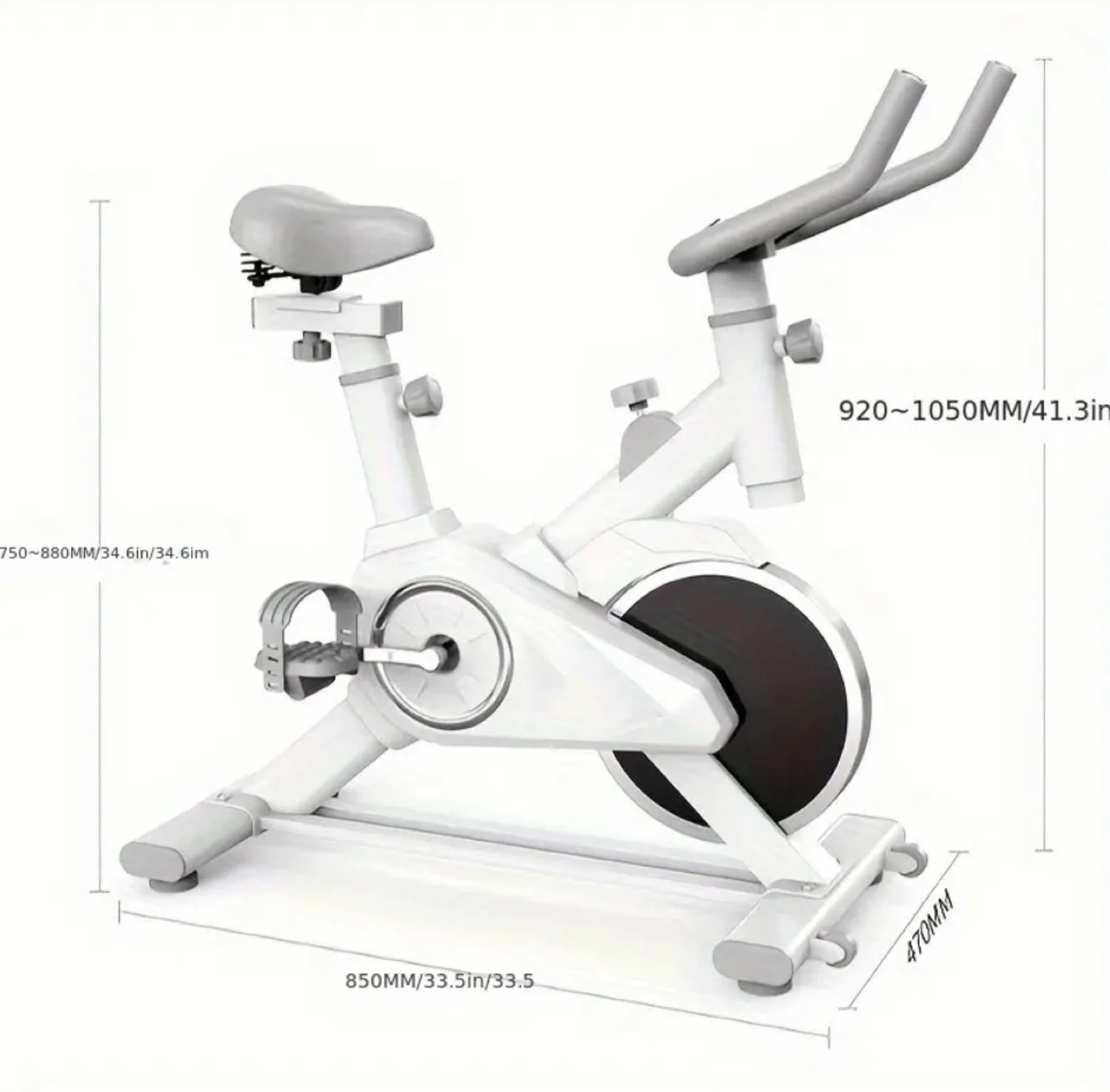 Exercise Bike - Indoor Cycling Bike (White) - photo 4