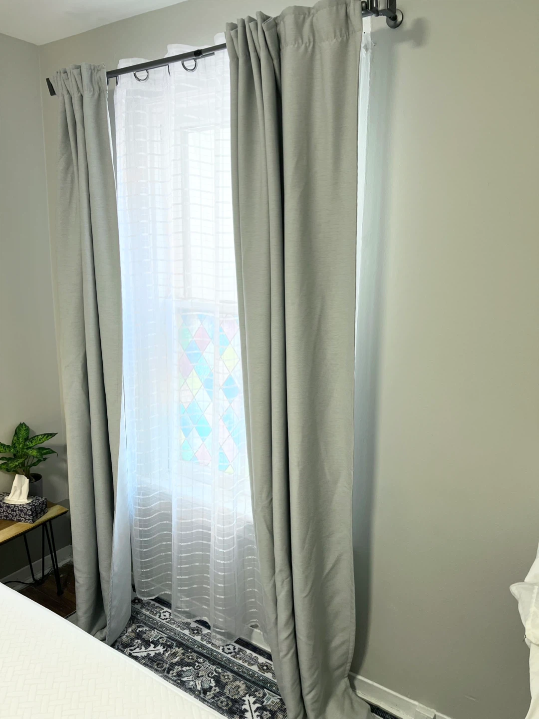 96 Light Grey Curtain Panels