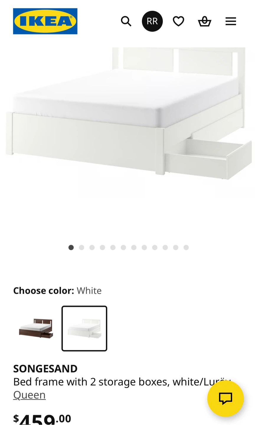 IKEA Songesand Queen Bed Frame - White - photo 2