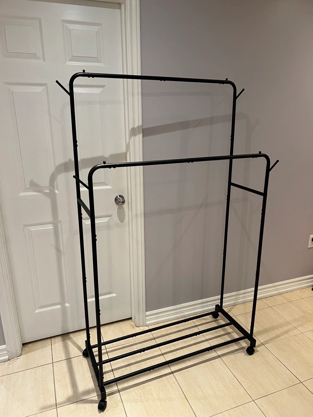 Black Double Rod Clothing Rack