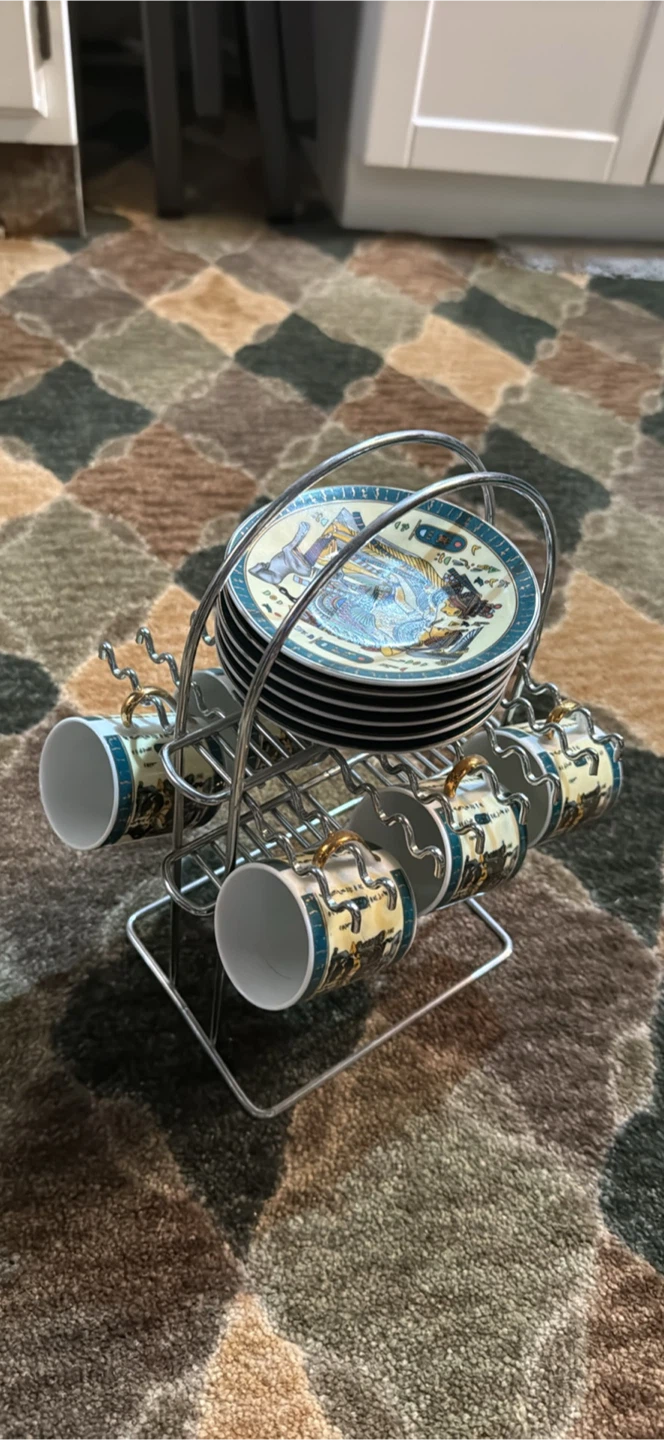 Turkish coffee Cup & Saucer Set with Rack - photo 2