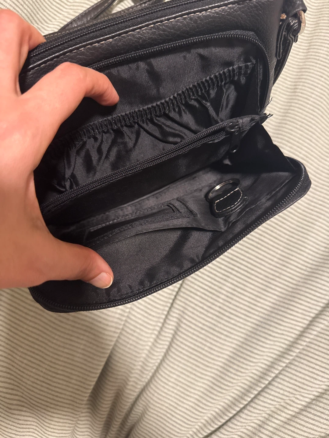 Black Leather Crossbody Bag - photo 5
