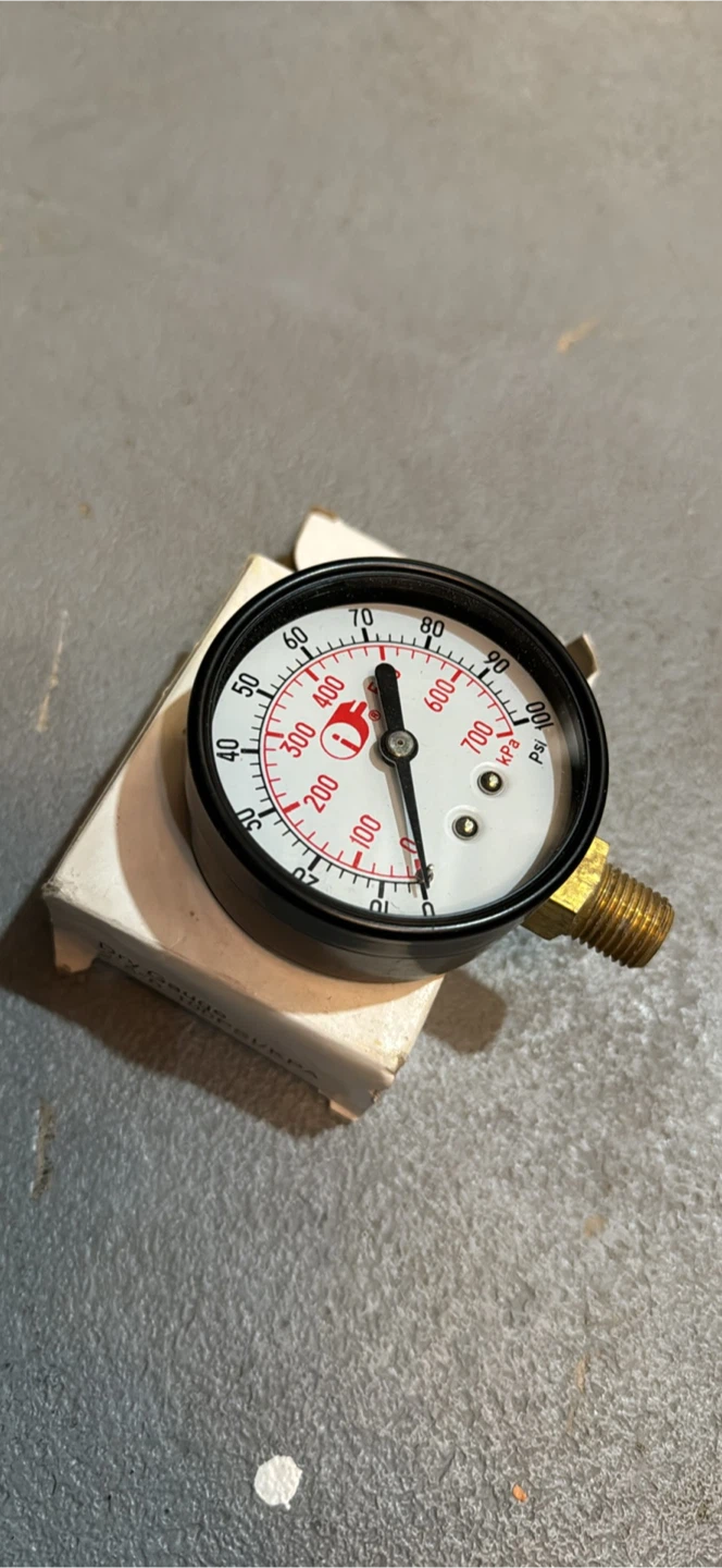 Dry Pressure Gauge 2.5" 0-100PSI/KPA