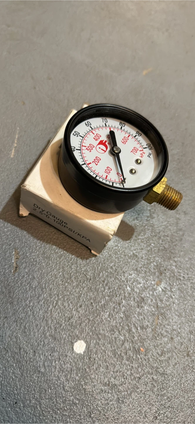 Dry Pressure Gauge 2.5" 0-100PSI/KPA - photo 2