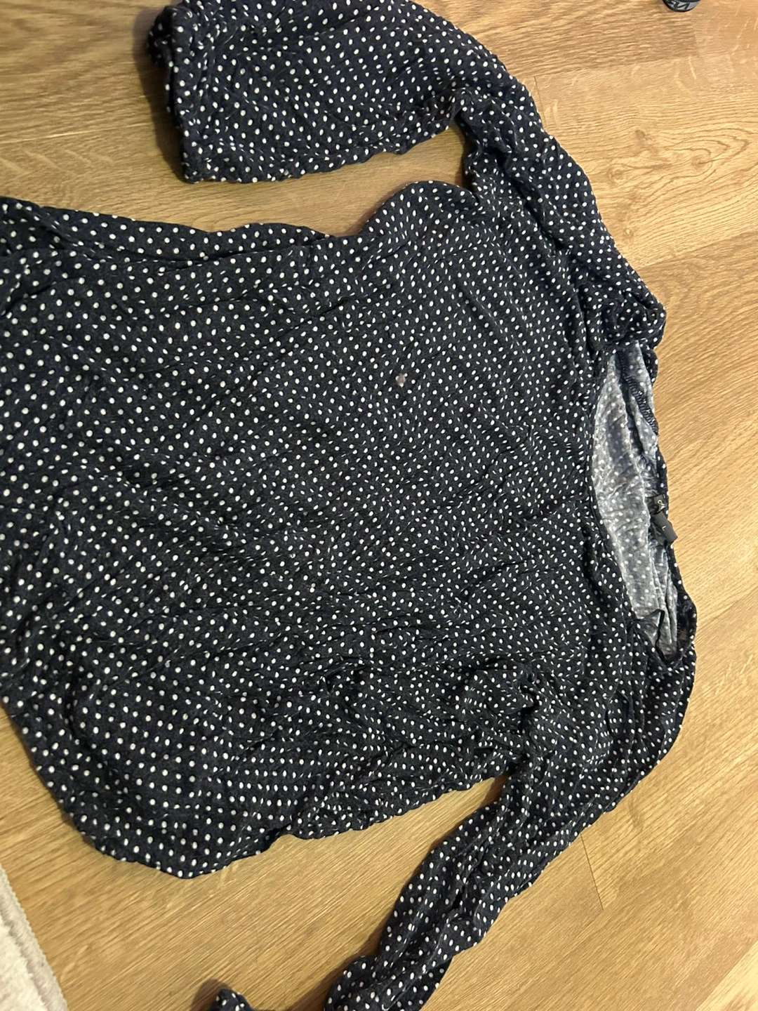 Chelsea & Theodore Black Polka Dot Blouse - Size L - photo 3