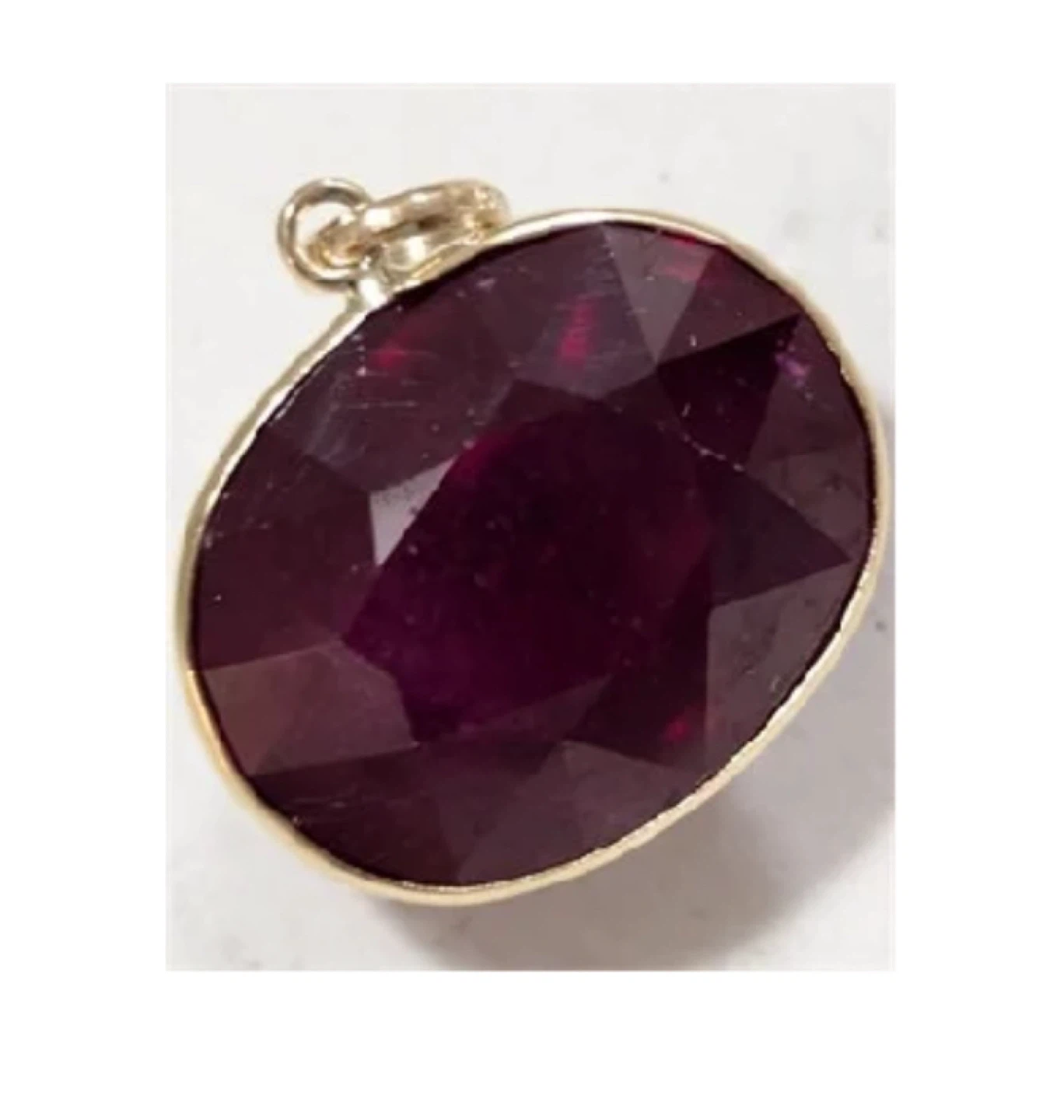 10K Gold Pendant 15 carat Ruby