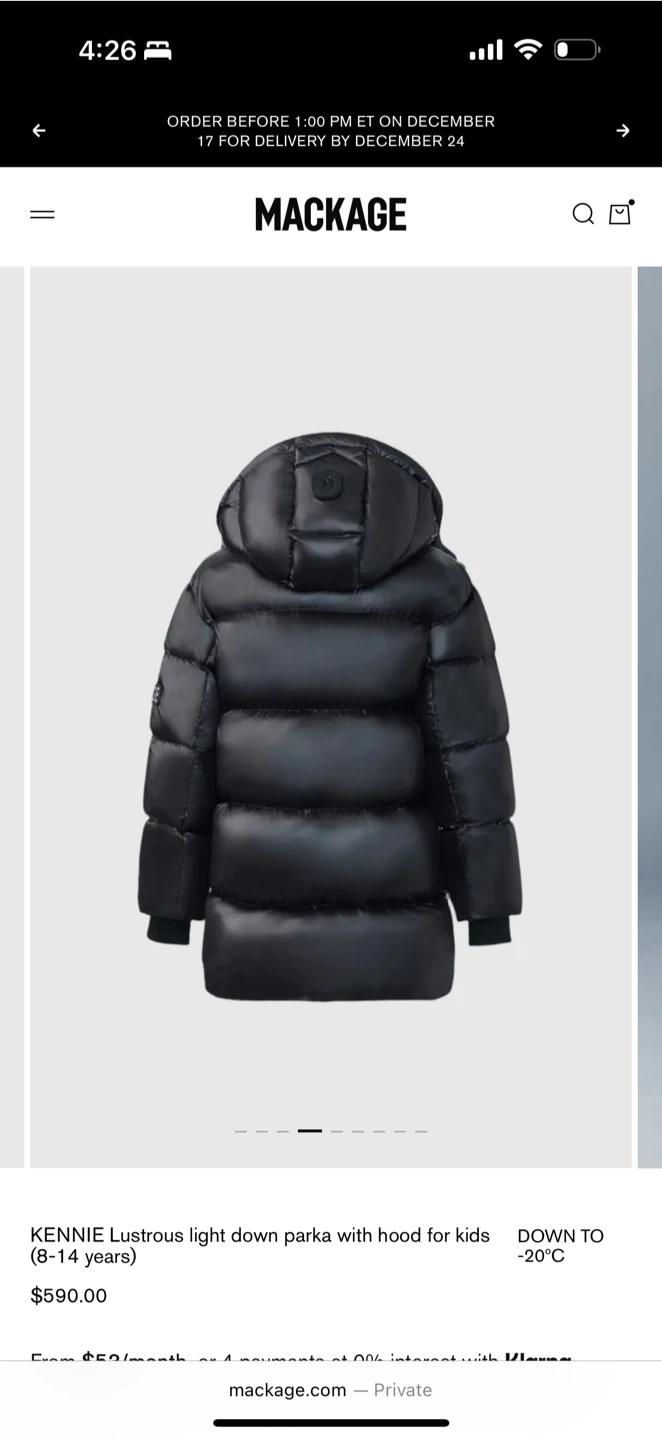 Mackage Kennie Lustrous Light Down Parka - Kids (8-14) - photo 3