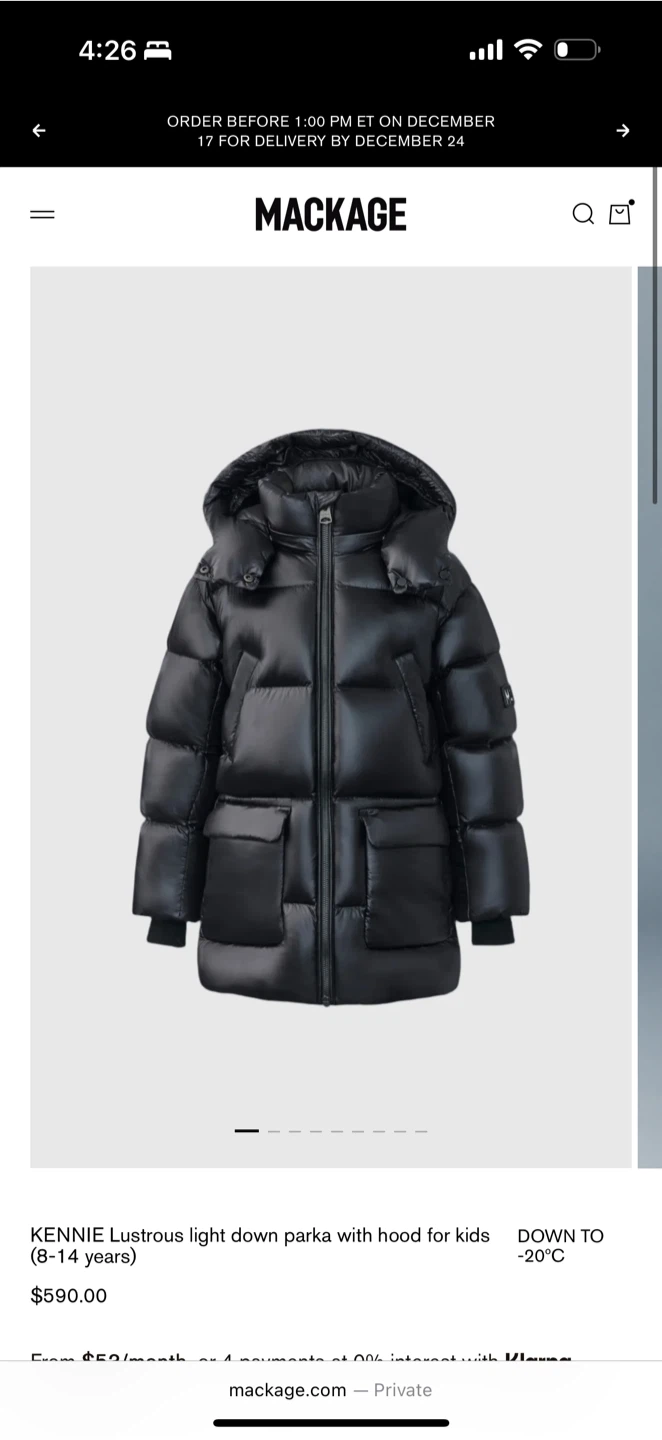 Mackage Kennie Lustrous Light Down Parka - Kids (8-14) - photo 2