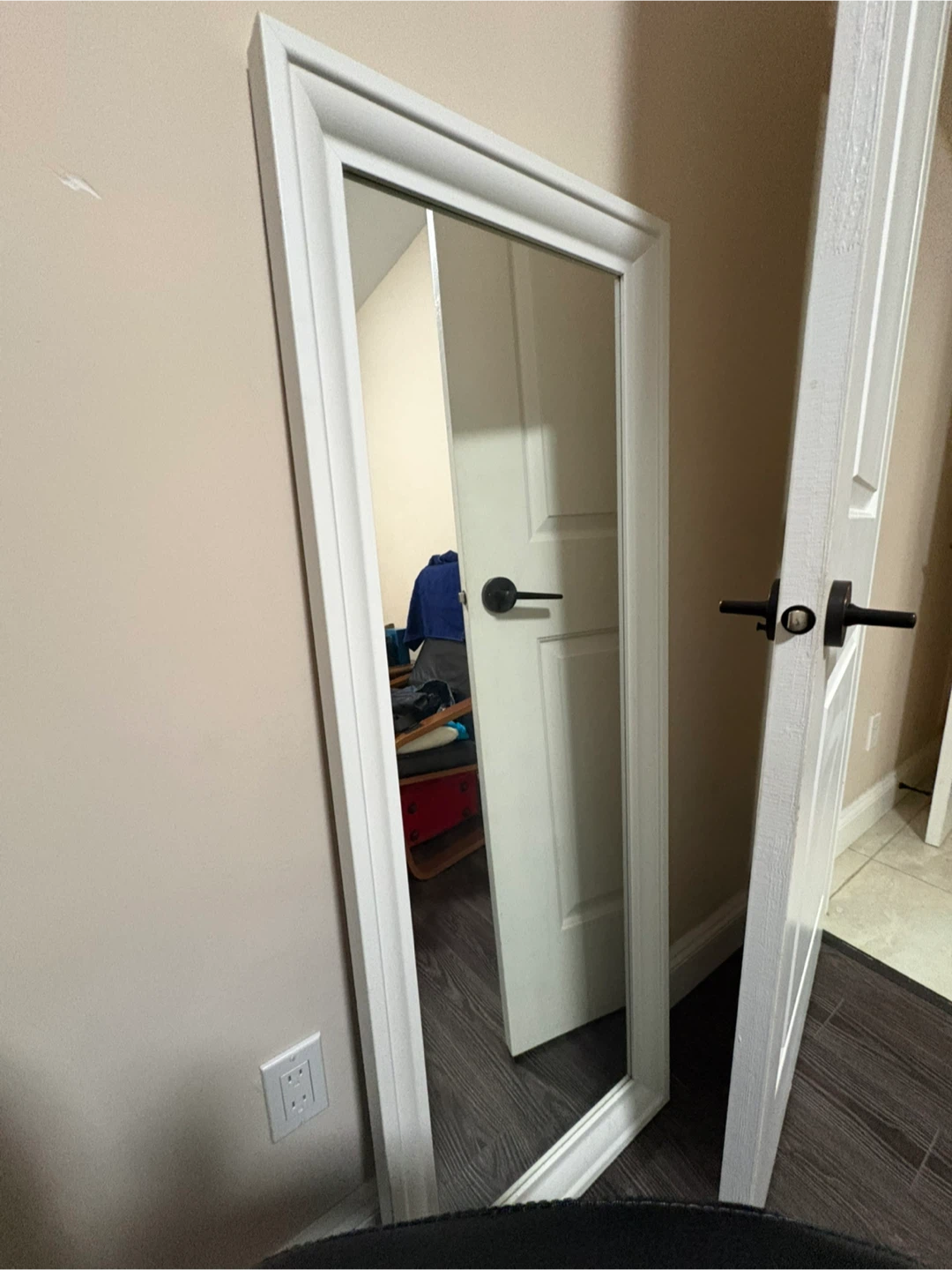 White Framed Mirror - TOFTBYN