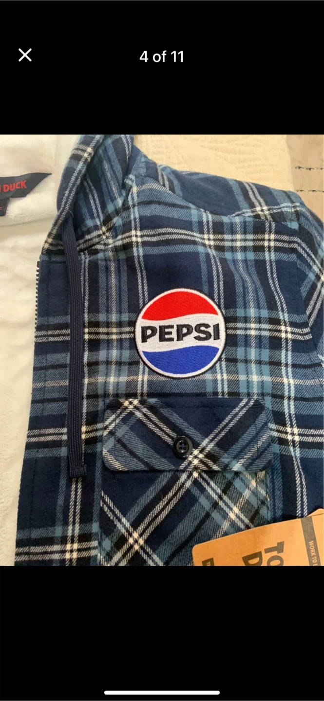Tough Duck Pepsi Flannel Hoodie - Size L - photo 4