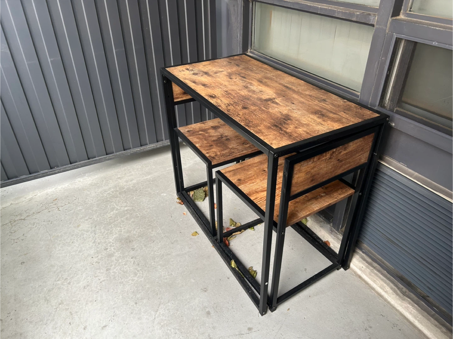 Dining Table Set - Wood and Metal