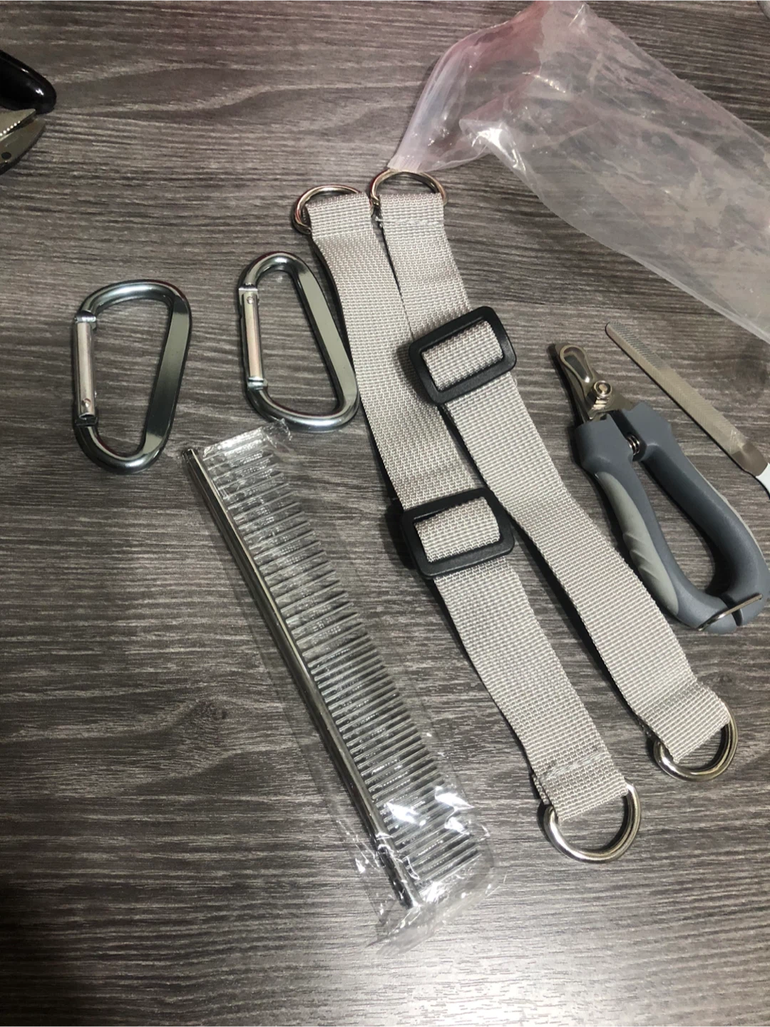 Dog Grooming Kit - Comb, Nail Clippers, Straps