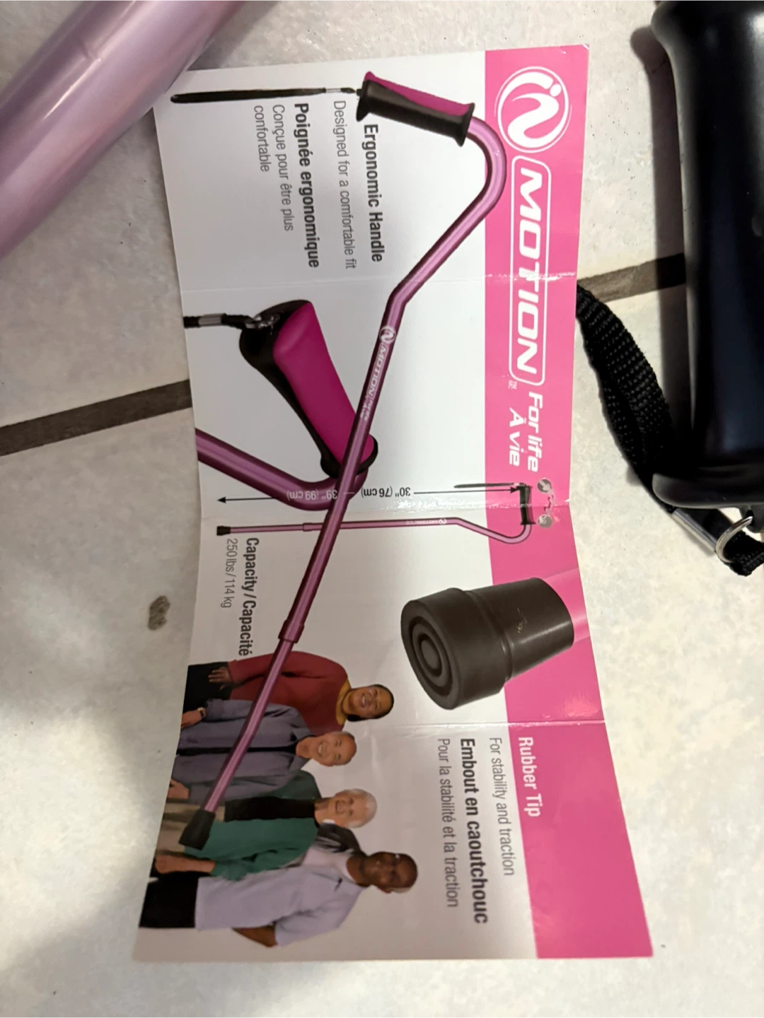 Motion For Life Adjustable Pink Ergonomic Cane - photo 5