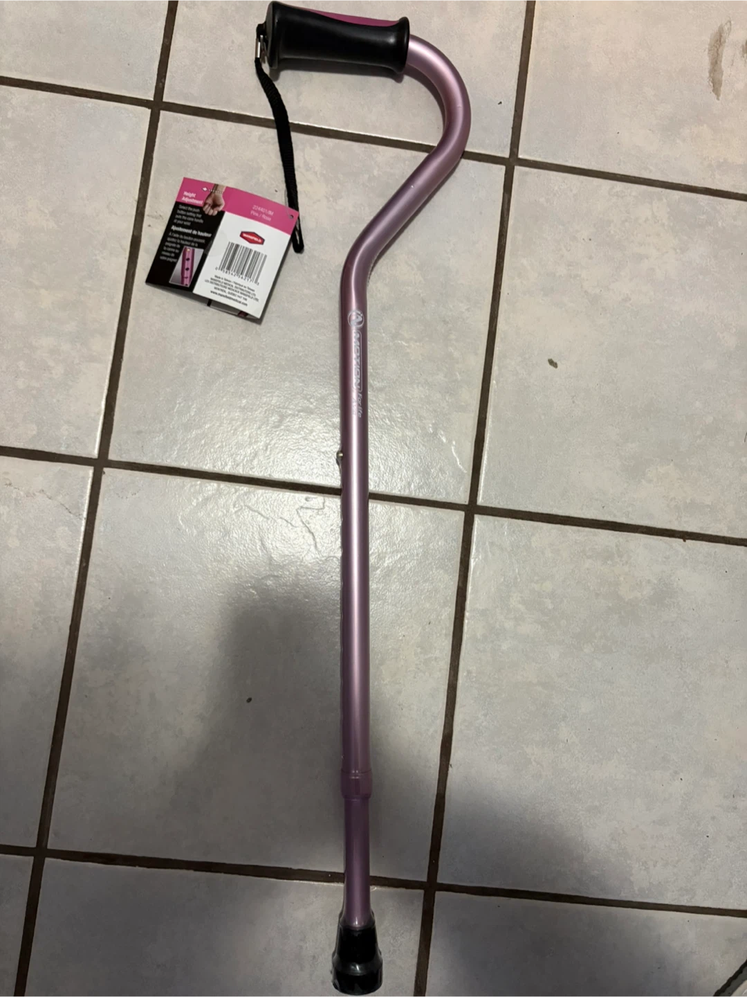 Motion For Life Adjustable Pink Ergonomic Cane