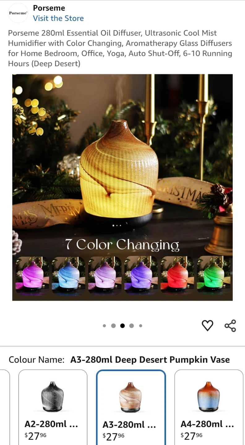 Porseme 280ml Deep Desert Diffuser