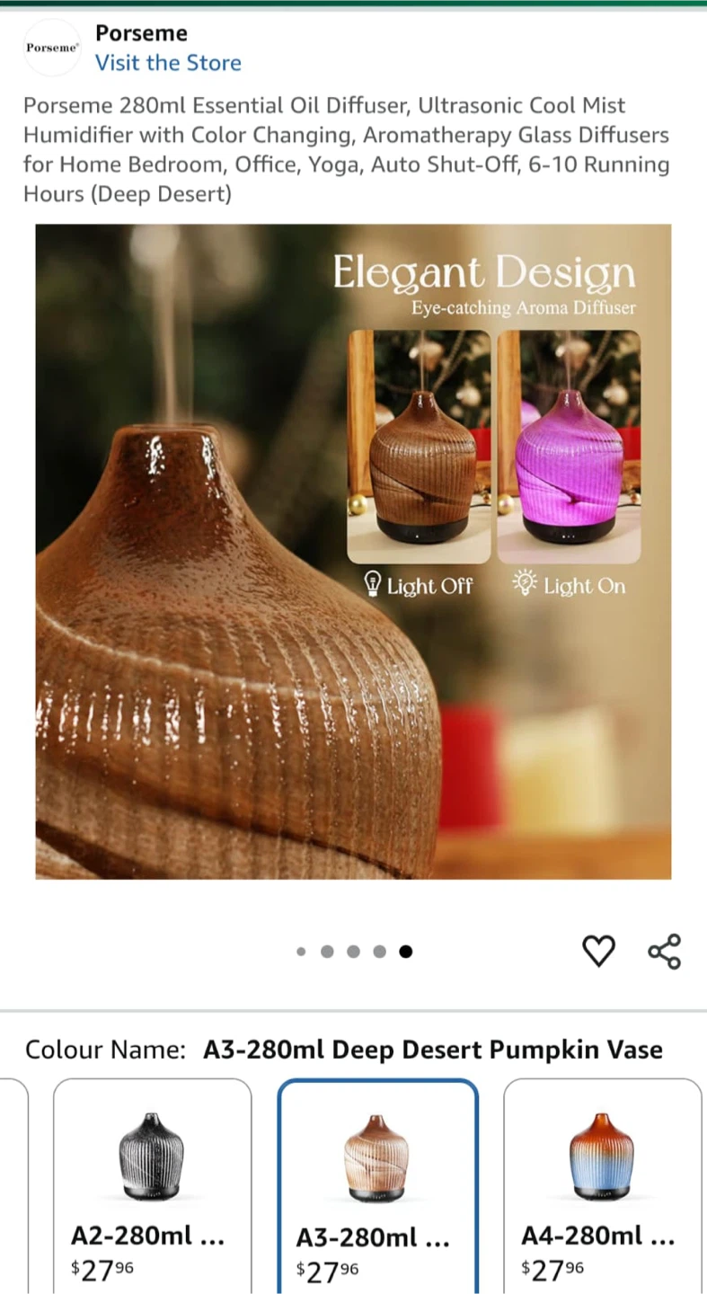 Porseme 280ml Deep Desert Diffuser - photo 2