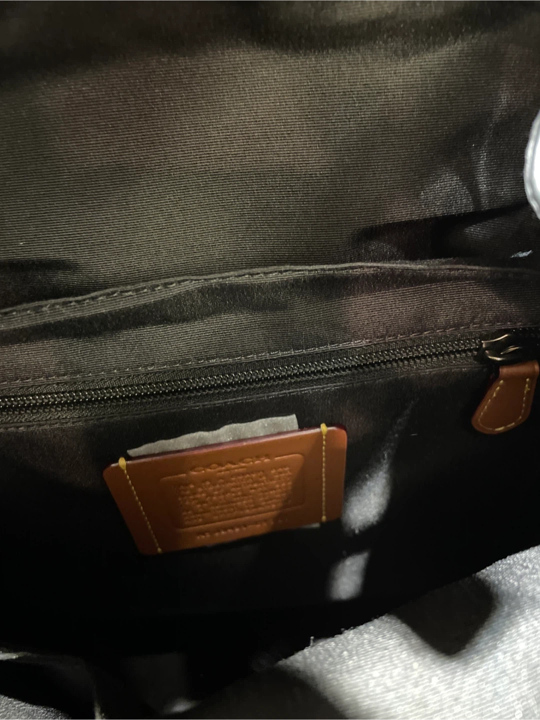 Coach Leather Backpack with Shearling Trim - photo 4