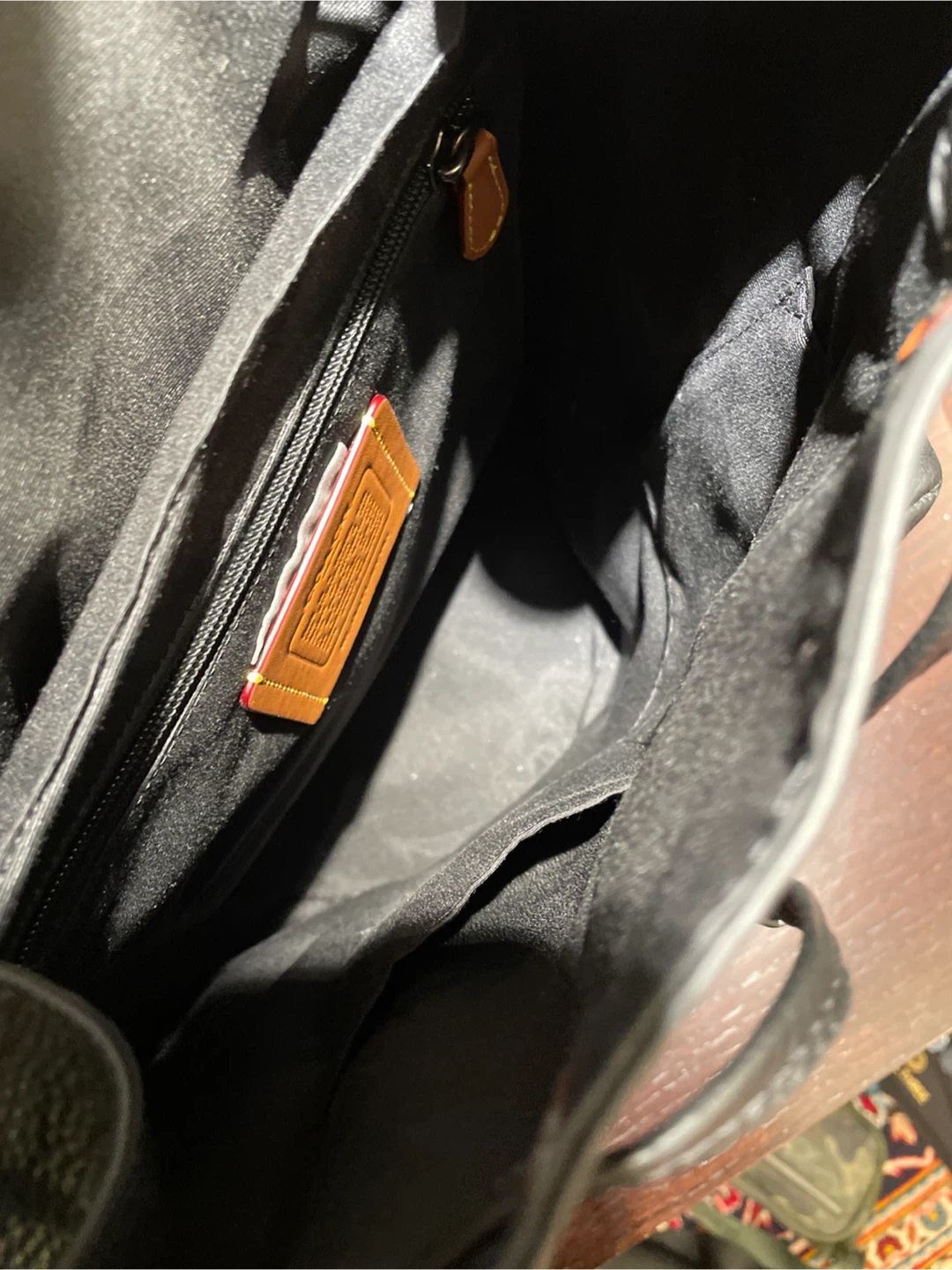 Coach Leather Backpack with Shearling Trim - photo 3