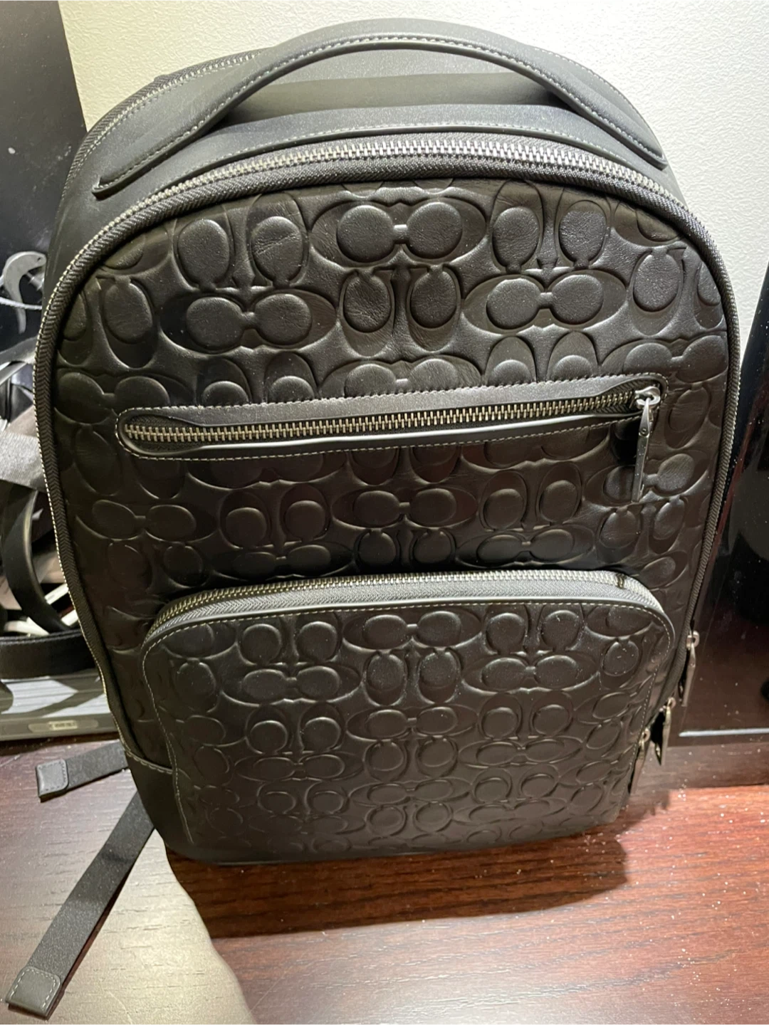 Coach Black Leather Backpack - photo 3