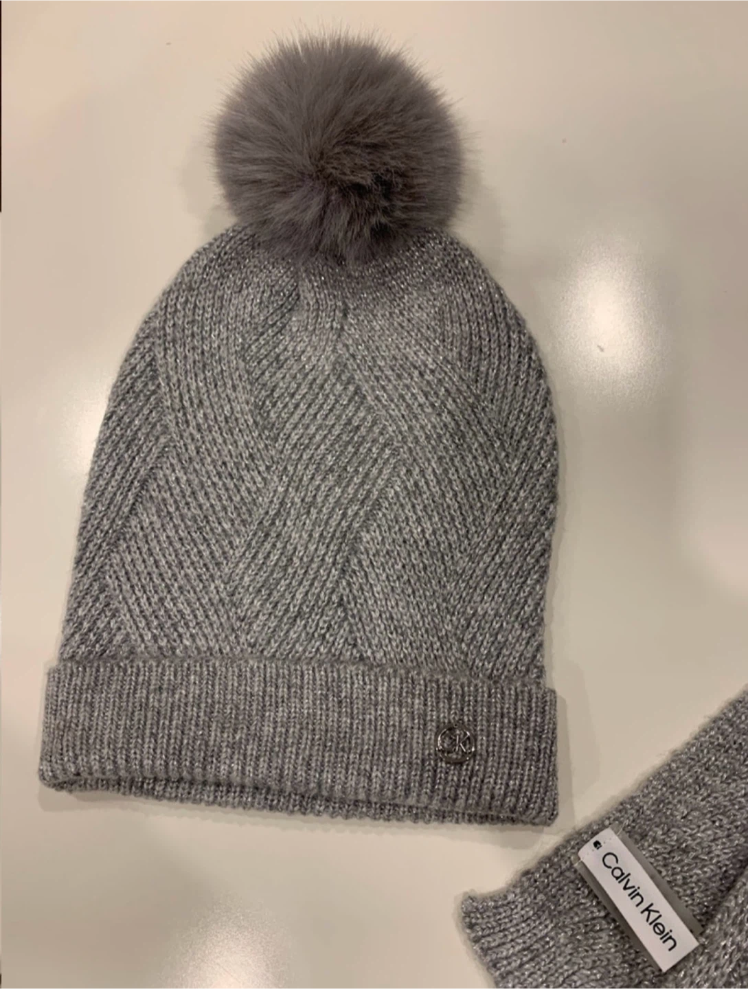 Calvin Klein Grey Hat & Scarf Set - photo 3