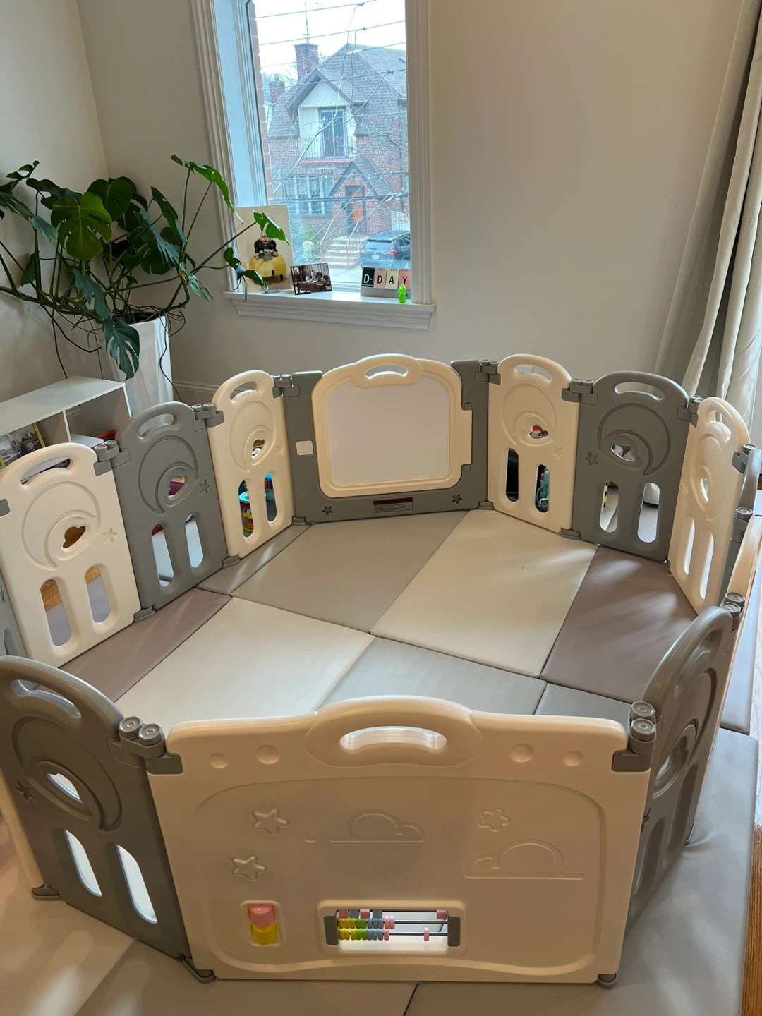 Fortella Cloud Castle Foldable Playpen - Gray/White - photo 2