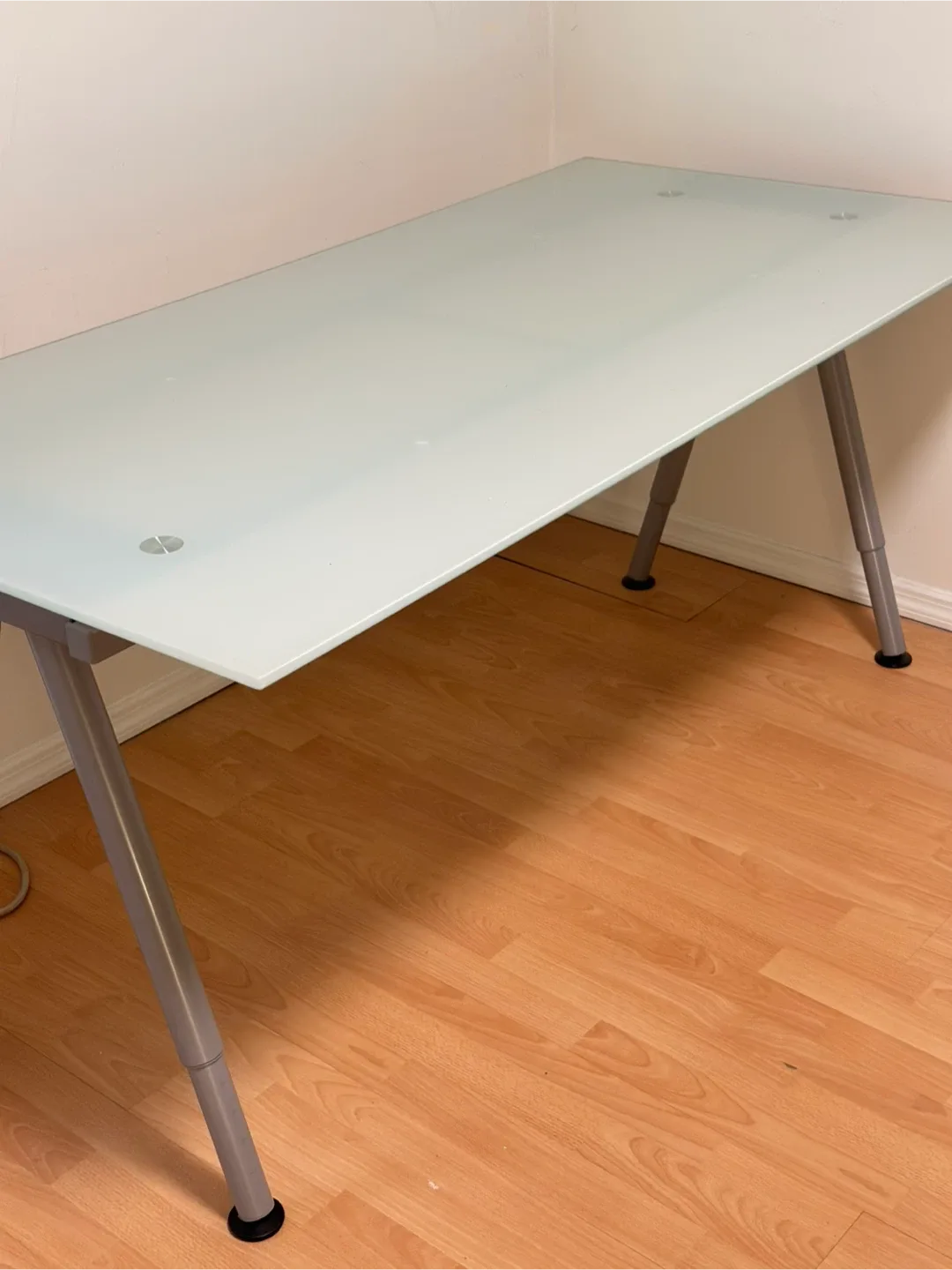 Ikea Frosted Glass Top Desk $400 Like New