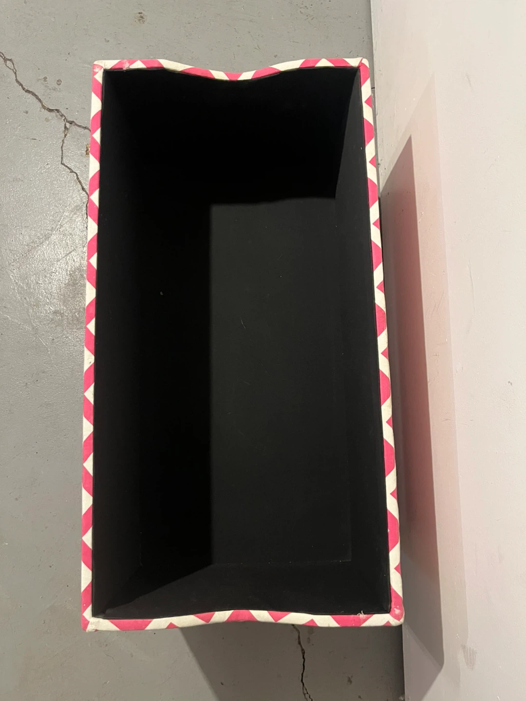 Storage Ottoman - Pink & White Chevron - photo 2