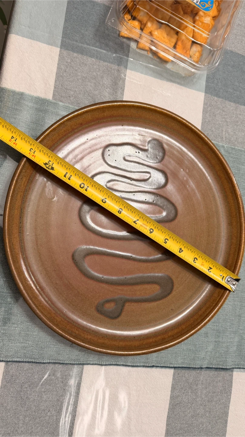 Handmade Ceramic Plate - Brown - photo 2