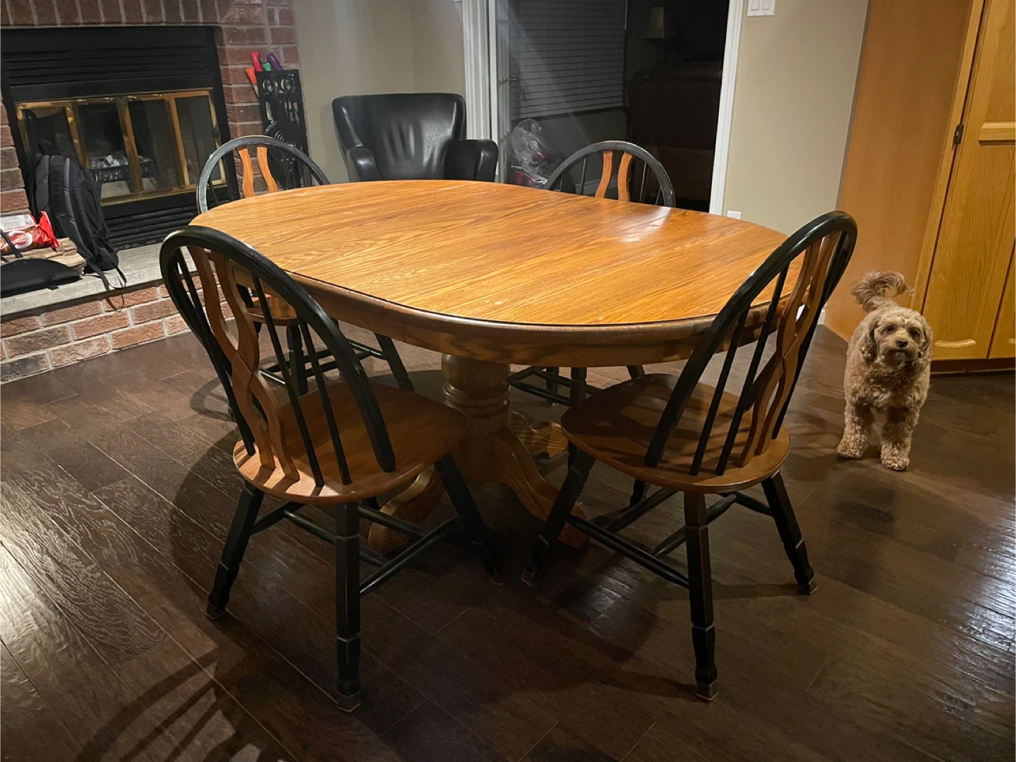 Oak Dining Table with 4 Chairs