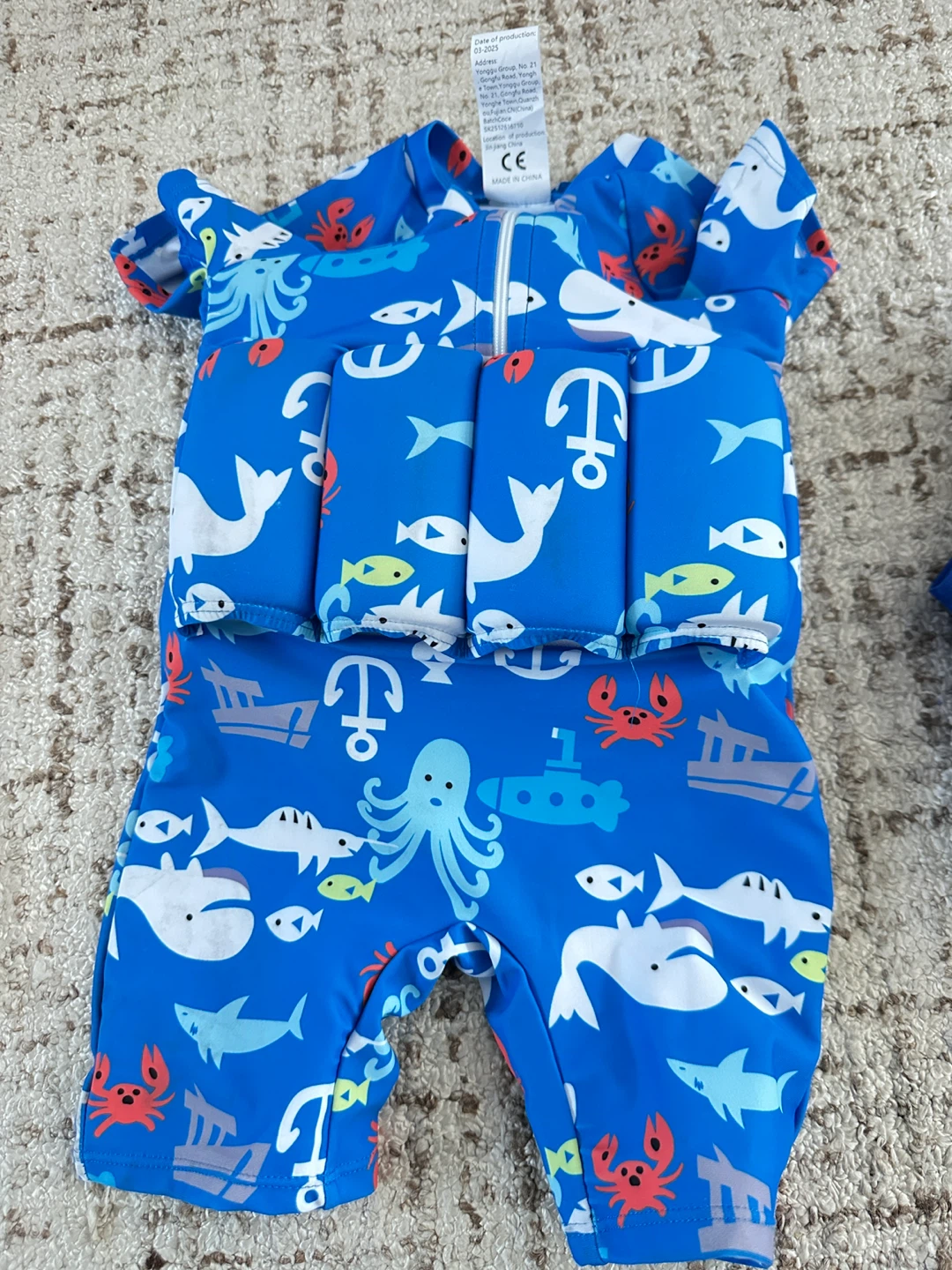 Set of Kids Blue Backpack & Swimsuit 1-2Y - photo 4