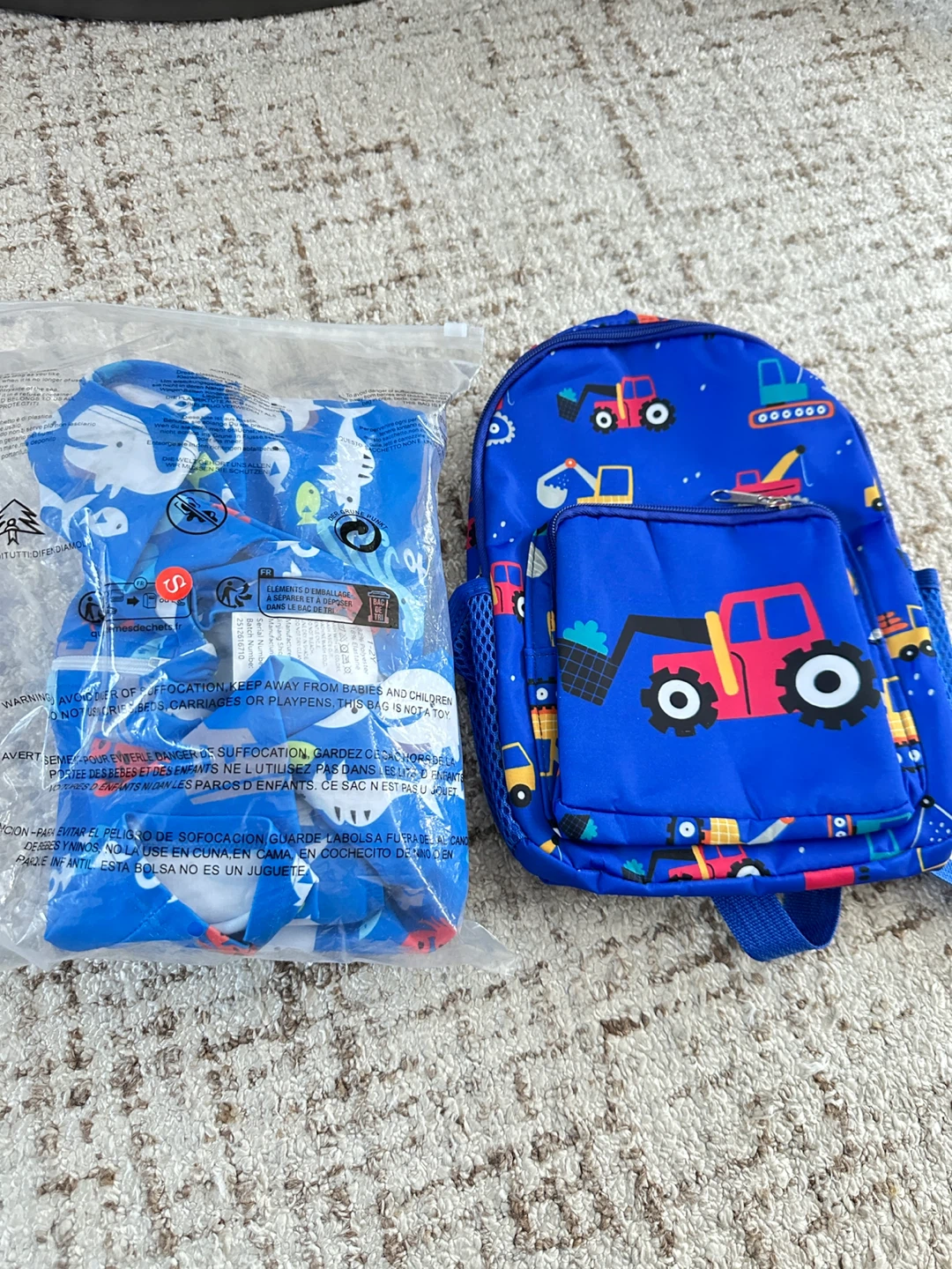 Set of Kids Blue Backpack & Swimsuit 1-2Y - photo 3
