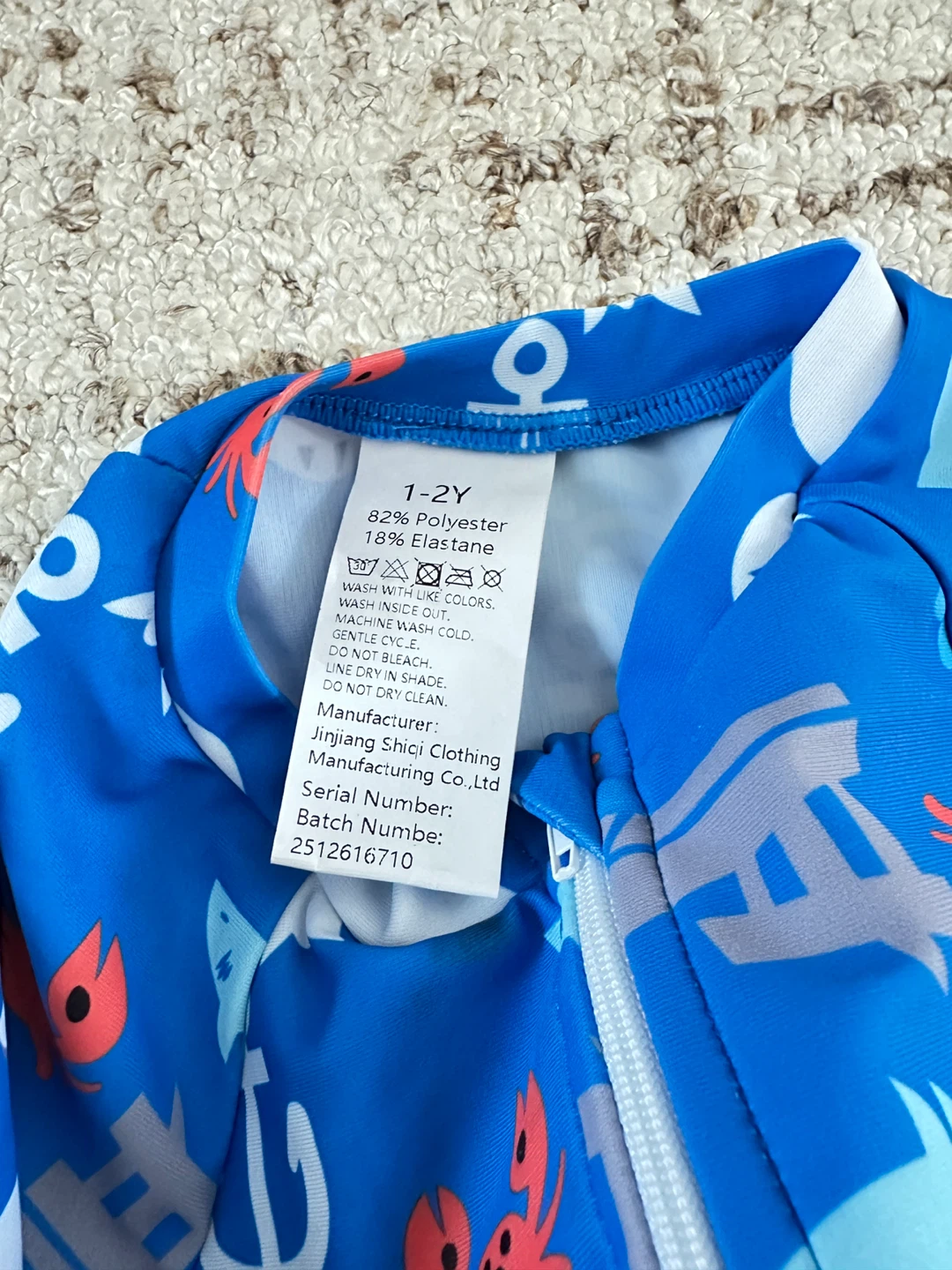 Set of Kids Blue Backpack & Swimsuit 1-2Y - photo 5