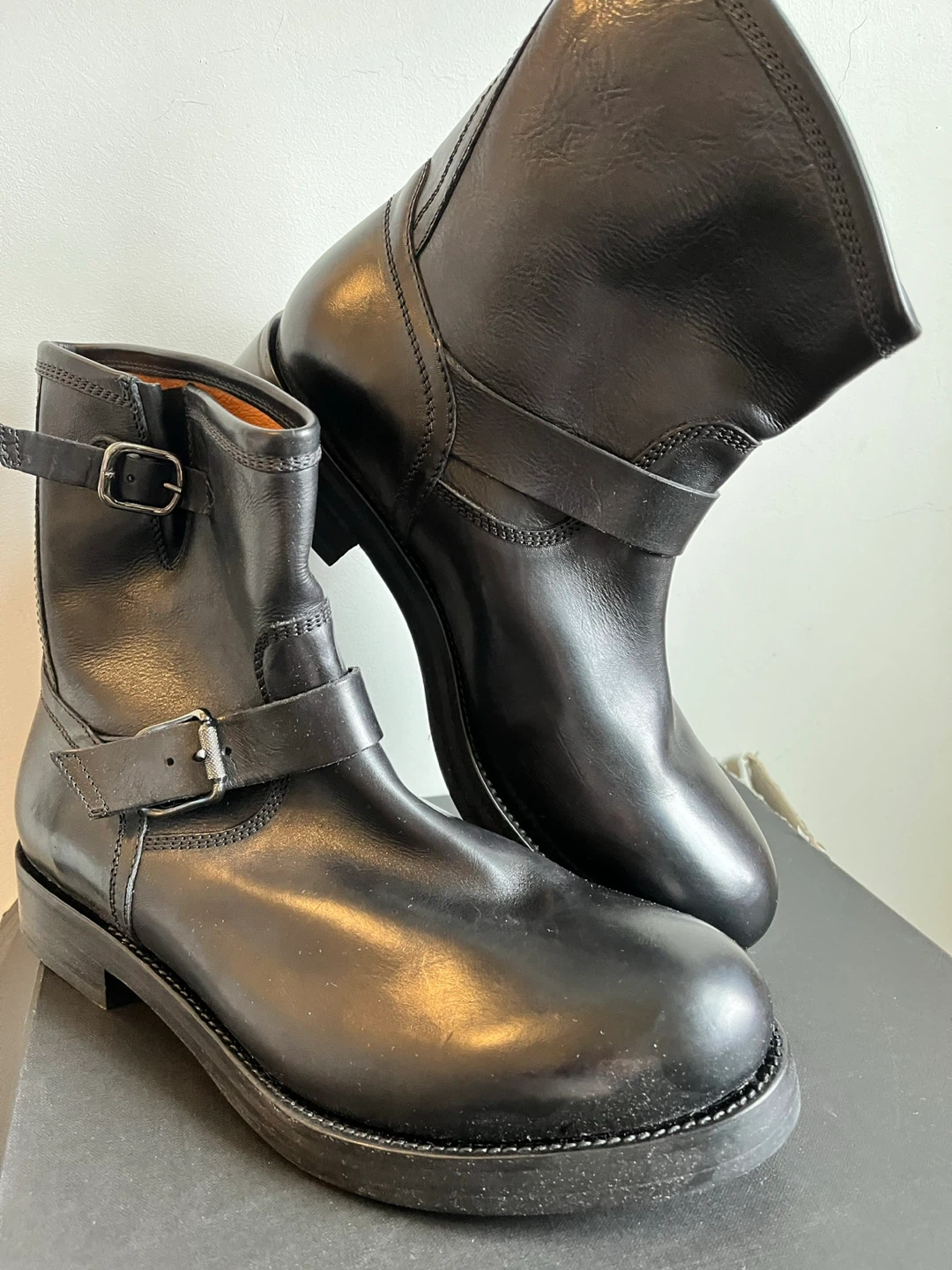 Frye Black Leather Motorcycle Boots - photo 5