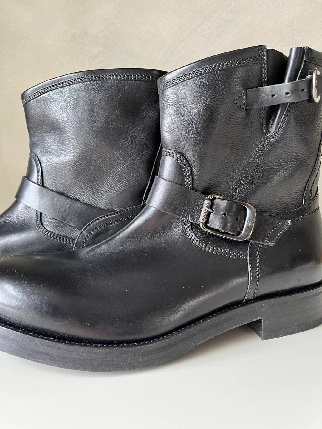 Frye Black Leather Motorcycle Boots - photo 4