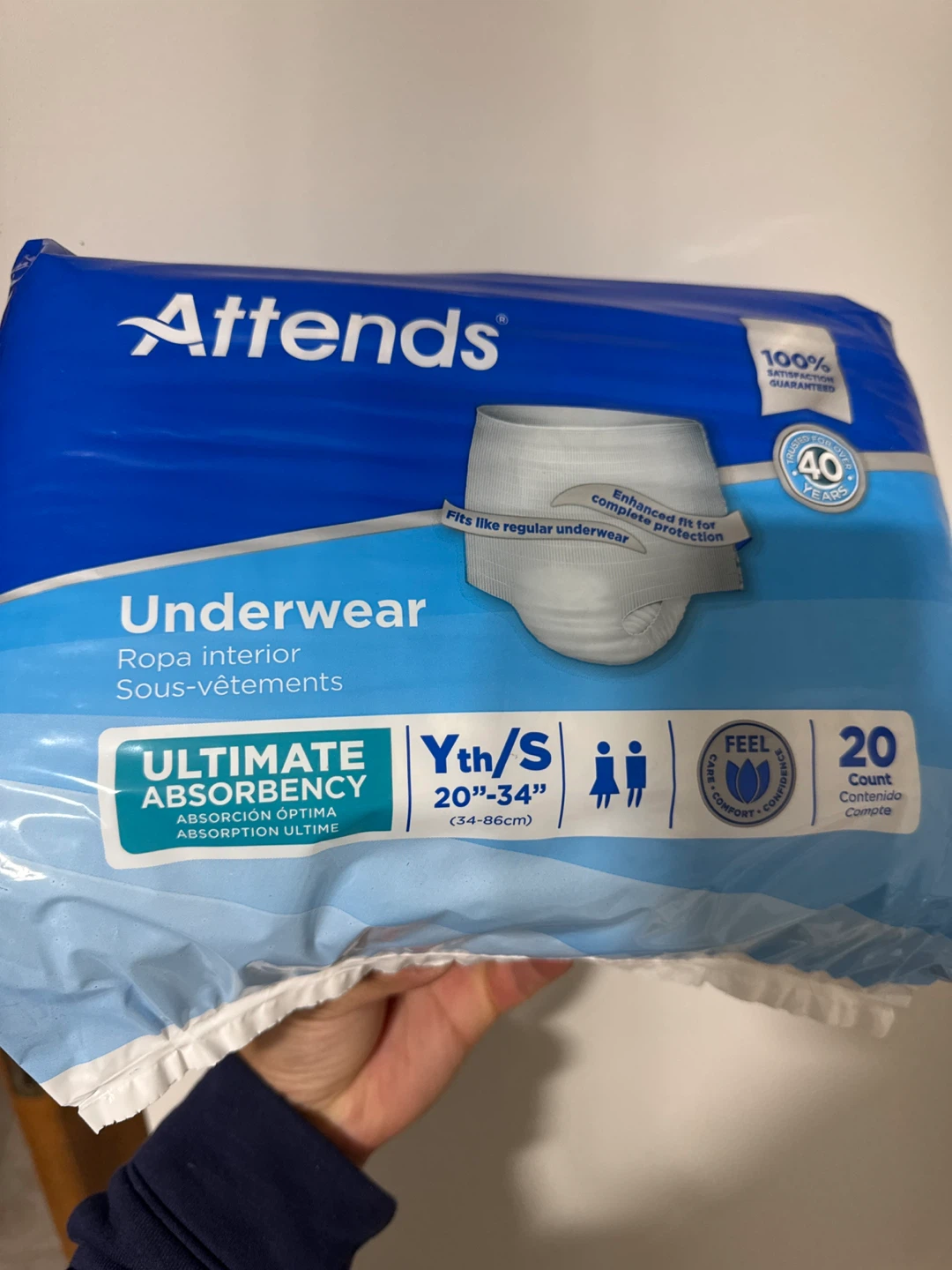 Attends Underwear Yth/S (20"-34")