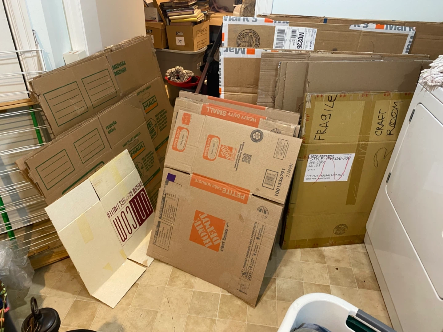 Moving Boxes - U-Haul, Home Depot
