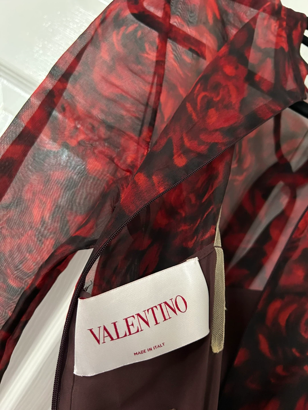 Valentino Red Floral Print Dress - photo 5