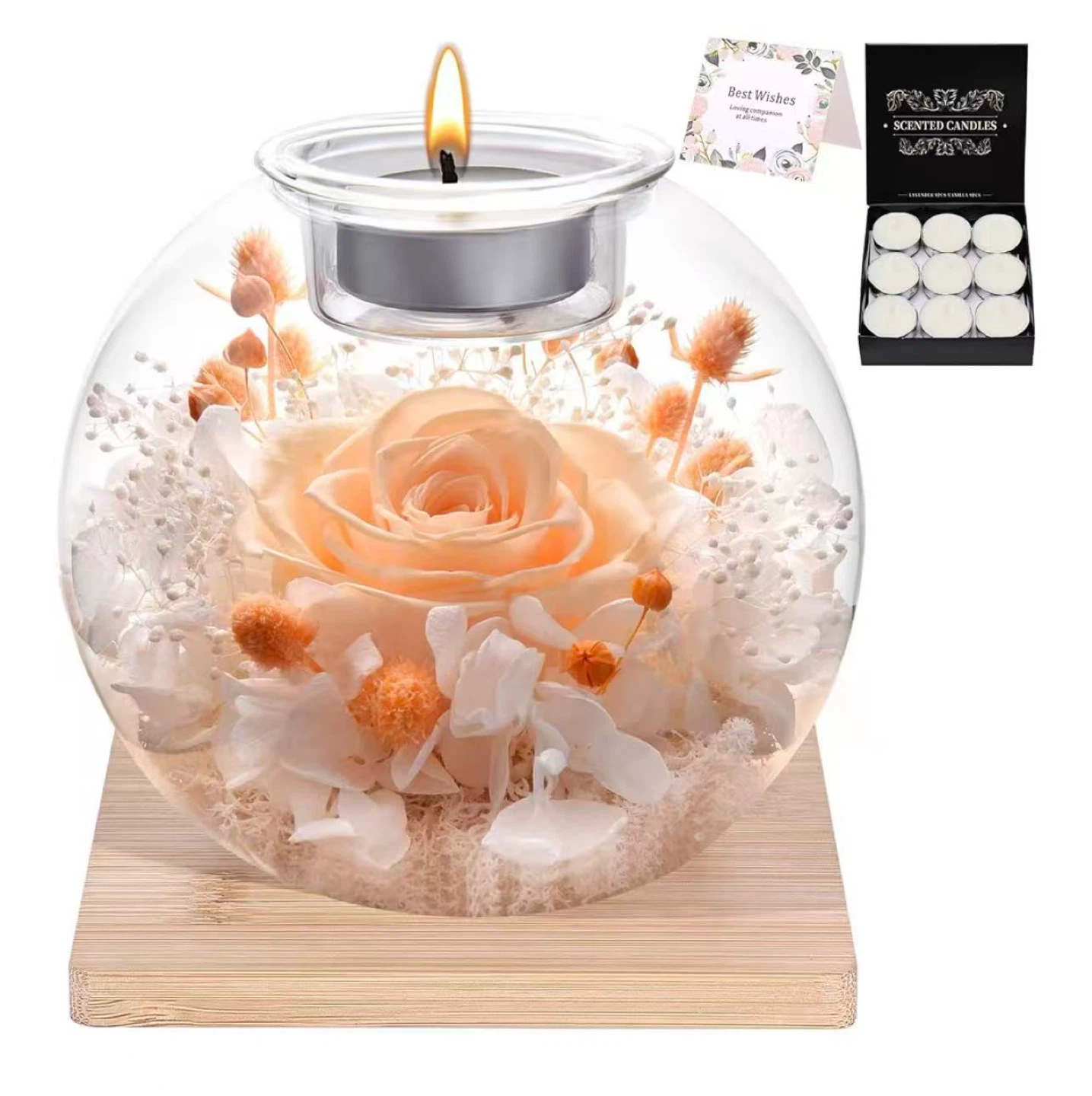 Aromatherapy Candle with Eternal Rose