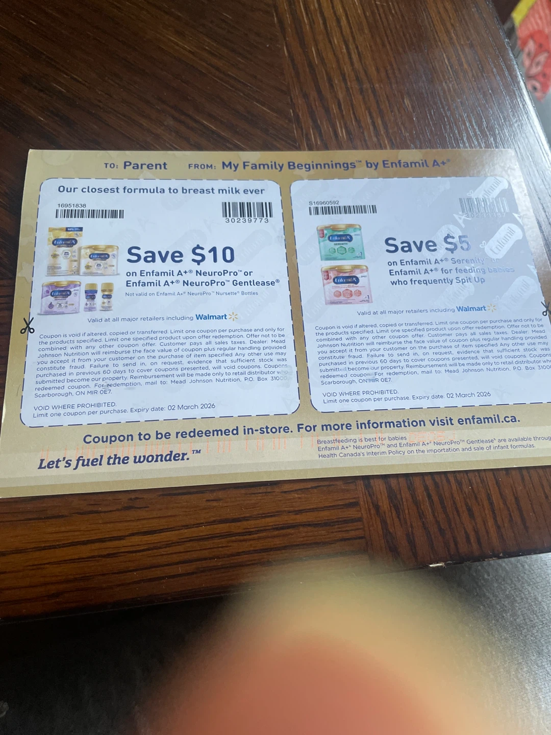 Enfamil A+ $10 & $5 Coupons - Exp March 2026