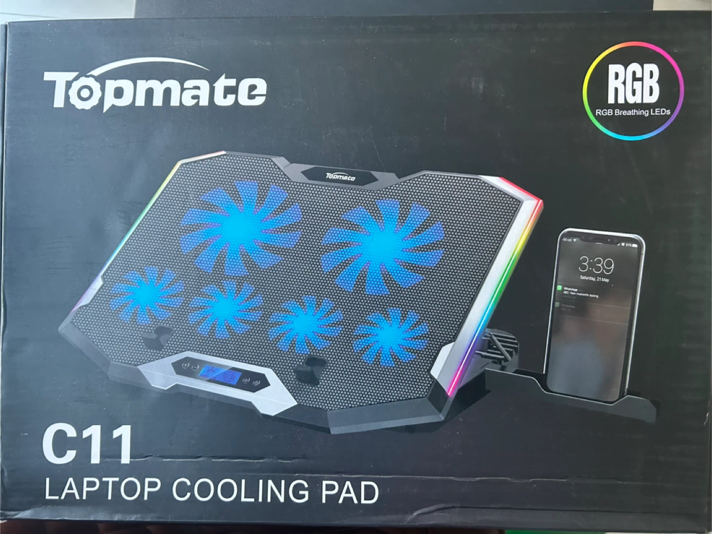 Topmate C11 Laptop Cooling Pad with RGB