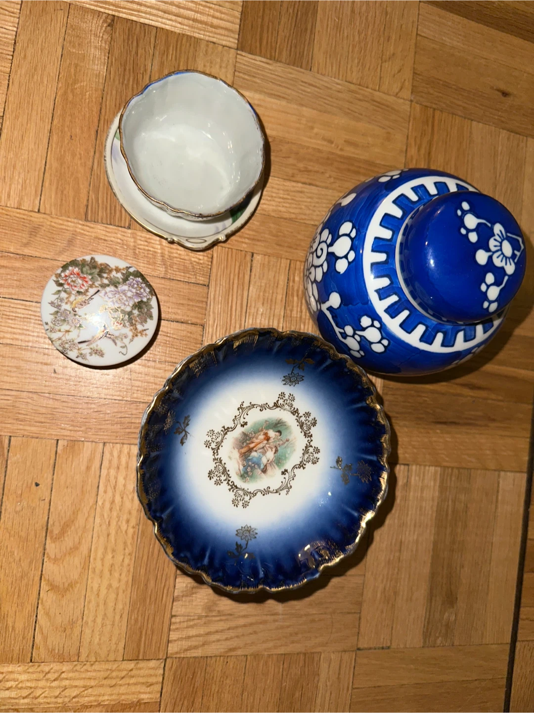 Vintage Decorative Dishes and Jar Set