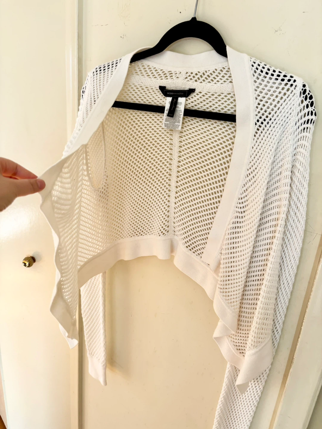 BCBGMAXAZRIA White Crochet Cardigan - Size XS/S - photo 2