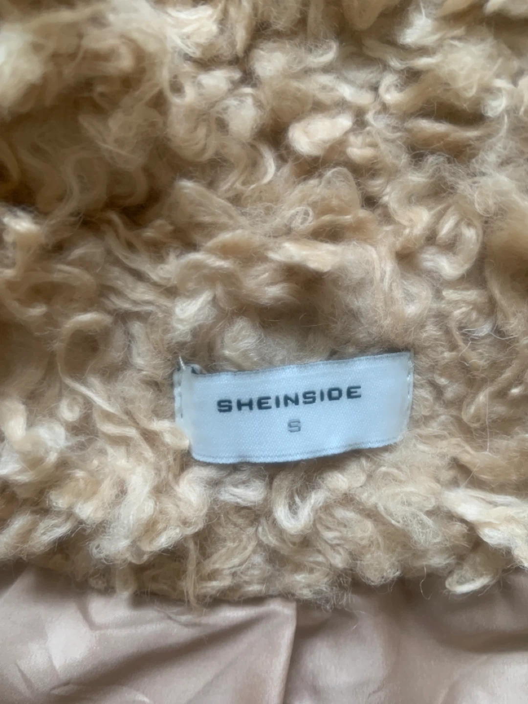 Sheinside Tan Faux Fur Coat - Size S - photo 3